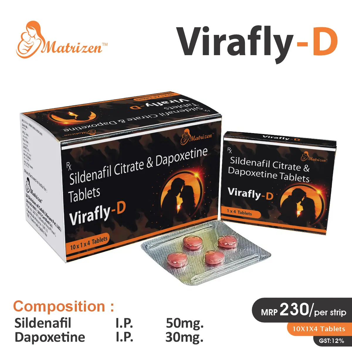 Sildenafil Citrate 50mg + Dapoxetine 30mg Tablet | Best Price for PCD Pharma Franchise in Erectile Dysfunction & Premature Ejaculation Care